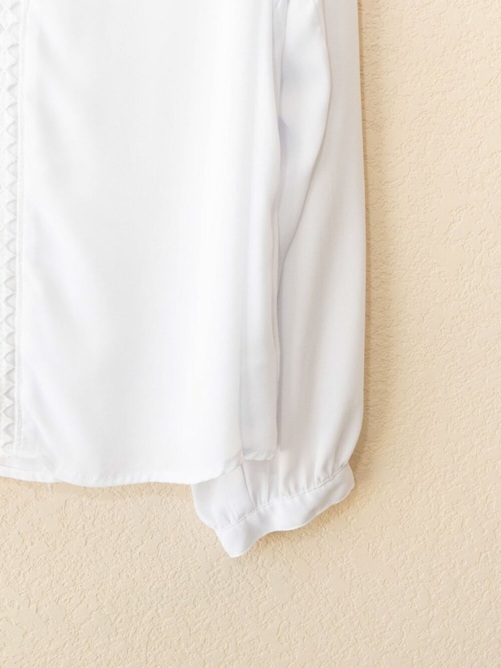 Jessica London Blouse Womens 18 White Lace Trim V Neck Long Sleeve Plus Size - Picture 10 of 16